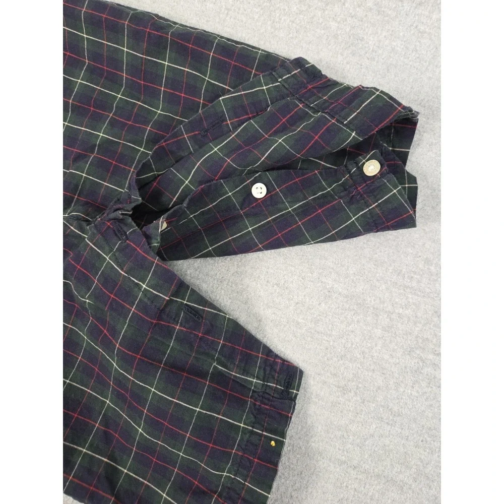 Ralph Lauren Baby Boy 3-6 Months Plaid Romper Jumpsuit Blue Green Pony Logo